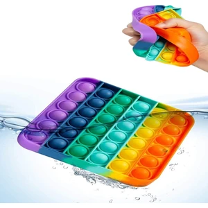 Roseroi Pop It Push Bubble Fidget Duyusal Zihinsel Popit Oyuncak Stres Oyunu Gökkuşağı