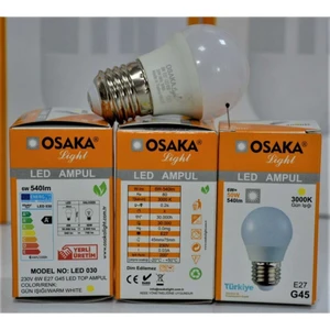Osaka Light 6W E27 LED Top Ampul Günışığı 5li Paket