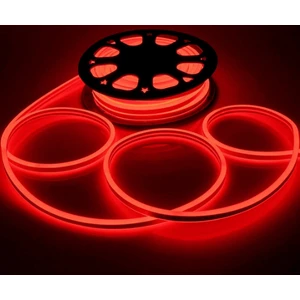 LED Neon Esnek Şerit LED 2 Metre Kırmızı + 220 Volt Fiş Dahil