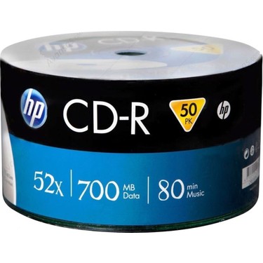 HP CD-R 52X 700MB 80 Min Boş Cd 50'li Paket Fiyatı