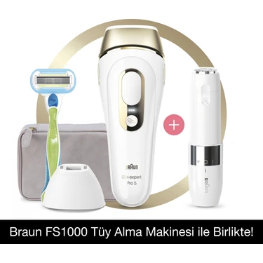 Braun Silk·Expert PL5129 IPL Epilasyon Cihazı 400.000 Atım, UV Koruma ve Cilt Sensörü, Beyaz +