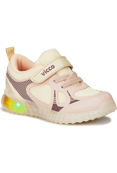 Vicco Figo Işıklı Unisex Çocuk Bej Spor Ayakkabı