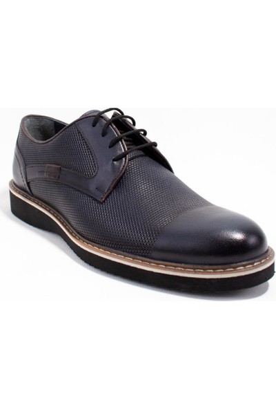 Rego 1329-B Siyah Günlük Deri Erkek Ayakkabı