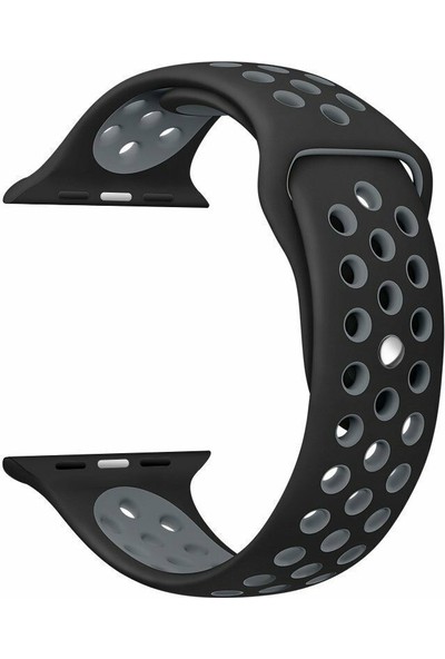 Arabulalaca Apple Watch Uyumlu Se 44MM Spor Kordon 44 mm Kayış Siyah - Gri