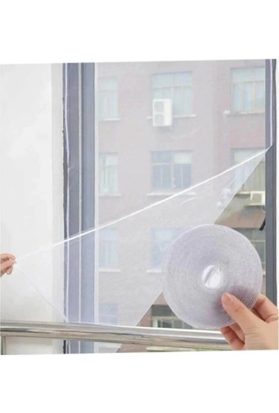 Sineklik Kesilebilir Pencere Sinekliği Cırt Bantlı Yapışkanlı 130 cm x 150 cm