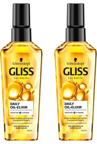 Ultimate Oil Elixir Çok Yıpranmış Saçlar İçin Günlük Saç Bakımı Yağ İksiri 75 ML 2'li