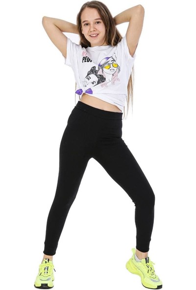 Mini Moda Kız Baskılı Oversize Kız T-Shirt