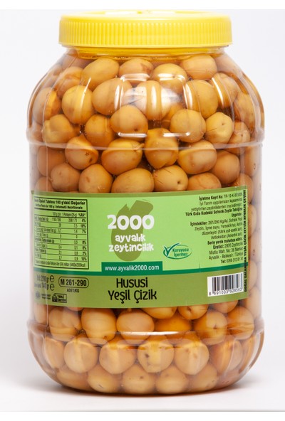 2000 Ayvalık Zeytincilik Hususi Yeşil Çizik 1440 gr (M-261-290 Kg/ad)