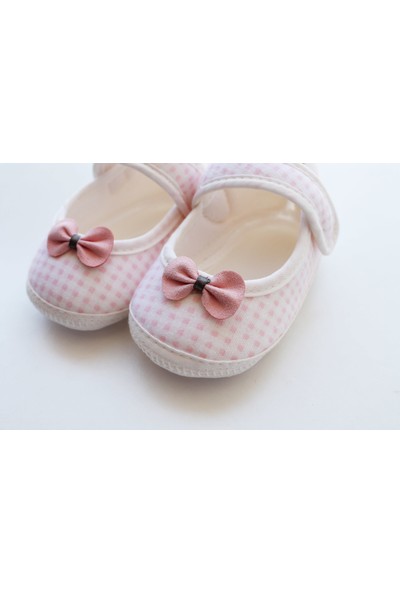 Puppis Baby Pembe Kurdeleli Kız Bebek Ayakkabı