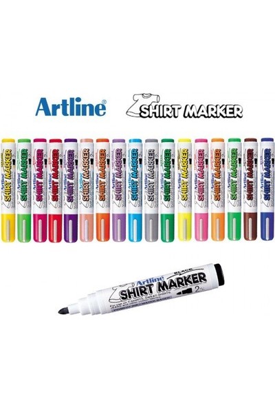 Artline Shirt Marker Tişört Kalemi 19 Renk Set