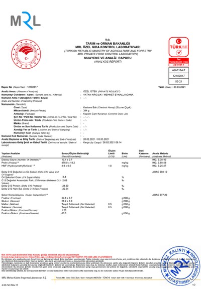 Balçiftliği Kestane Balı 850 gr
