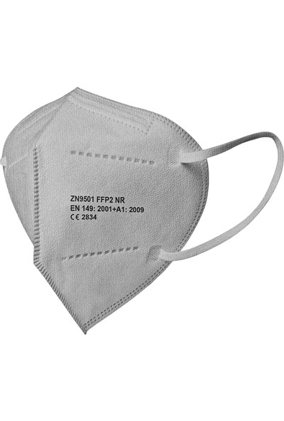 Marka -Maske Avrupa Standartlarına Uygun Ffp2, KN95 Renkli ( Gri ) Maske 100'LÜ