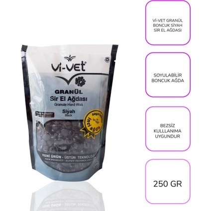 Vivet Siyah Inci Boncuk Granül Sir El Ağdası 250GR 2'li Set + Spatula + Lif + Kalemparf