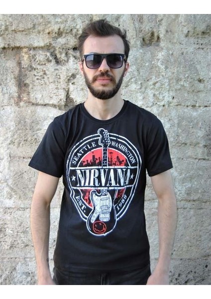 Nirvana Siyah Erkek Tişört(7)