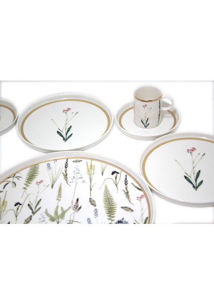Botanical Menekşe Desenli Sunum Seti fiyatları