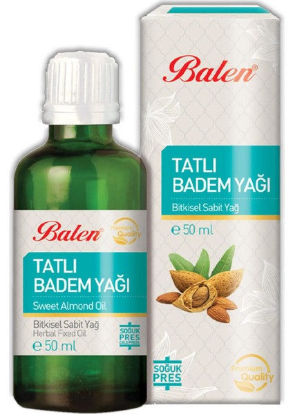 Tatlı Badem Yağı Soğuk Pres 50 ml 4 Lü