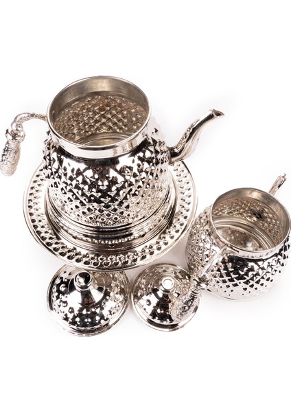 Büyük Boy Nikelajlı Keops Bakır Çaydanlık ve Balkon Sefası fiyatları