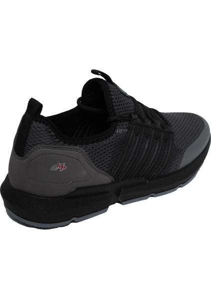 Erkek Gri Yazlık Fileli Bağçıksız Kosu Comfort Taban Spor Yürüyüş Ayakkabısı