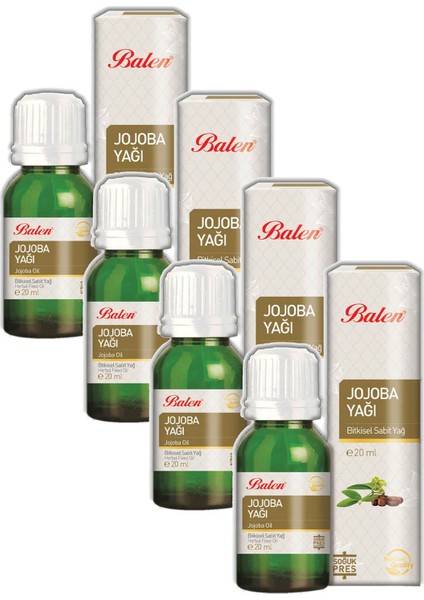 Jojoba Yağı Soğuk Pres 20 ml x 4