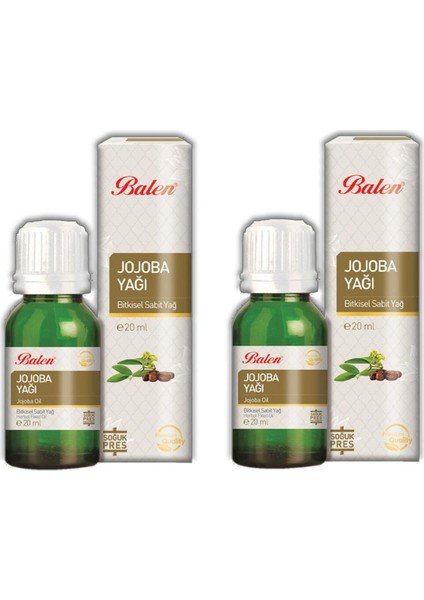 Jojoba Yağı Soğuk Pres 20 ml x 2