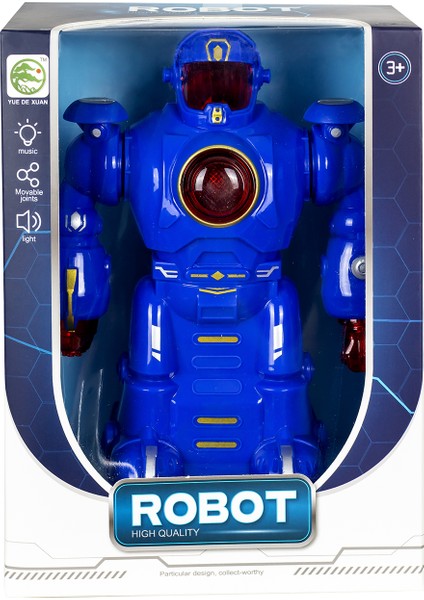 Robot - Oyuncak Robot - Işıklı - Sesli - Hareketli - Mavi - Oyuncak