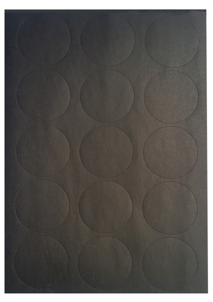 Kraft Stıcker Yuvarlak 5.5 Cm,5 A4,75 Adet Siyah