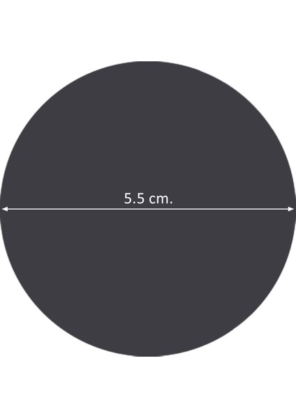 Kraft Stıcker Yuvarlak 5.5 Cm,5 A4,75 Adet Siyah