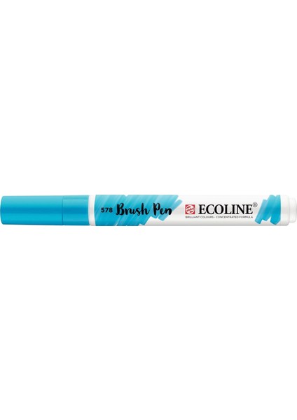 Ecoline Fırça Uçlu Sulu Boya Kalemi Sky Blue Cyan