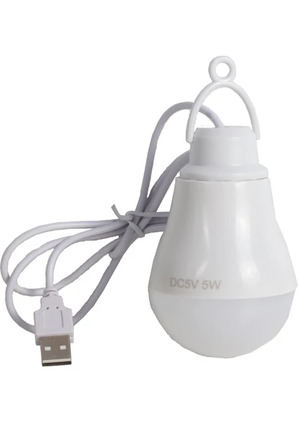 PM-12765 5W 6V USB Kablolu 1 m LED Ampul Beyaz