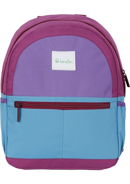 Anaokulu Çantası 31x26x13 cm 250 gr Mor ve Mavi Renkli