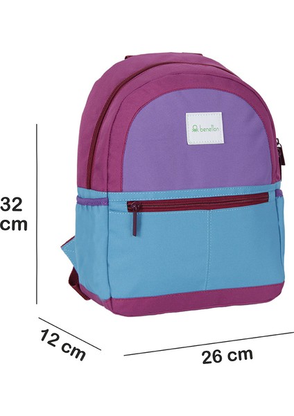 Anaokulu Çantası 31x26x13 cm 250 gr Mor ve Mavi Renkli indirimleri