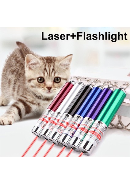 Kedi Oymatmak Için Lazer Mini Lazer Anahtarlık Lazer Işık Kırmızı Noktalı Lazer