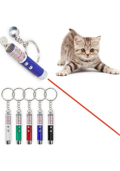 Kedi Oymatmak Için Lazer Mini Lazer Anahtarlık Lazer Işık Kırmızı Noktalı Lazer