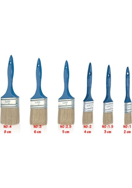 Boya Fırçası No: 2 - Kestirme Boya Fırçası 2'li