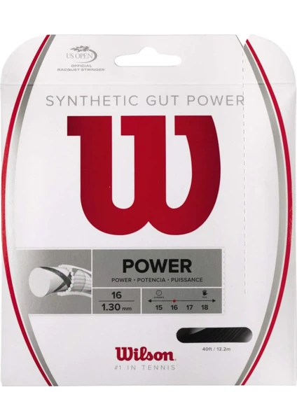 Synthetic Gut Power Raket Kordajı 1,30 Mm. Kordaj Siyah WRZ945200