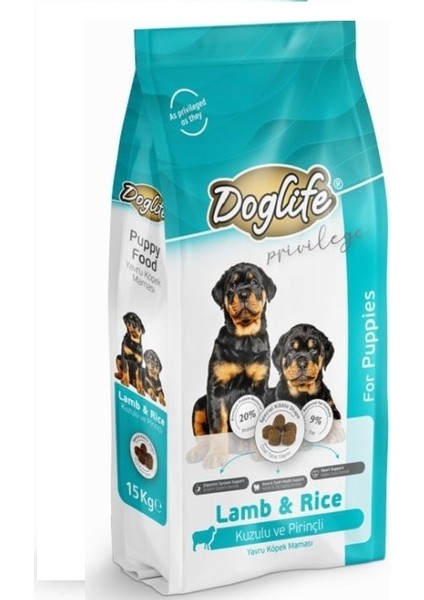 Kuzu Etli Yavru Köpek Maması 15 kg