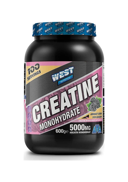 West Nutrition Creatine Monohydrate 600 gr - Böğürtlen Aromalı