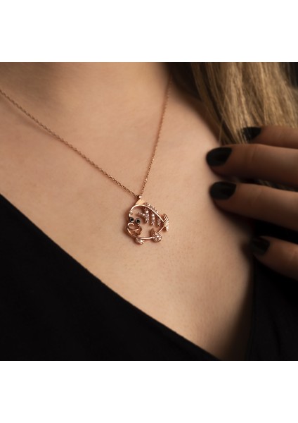 Küçük Sevimli Balık Rose Gümüş Kolye fiyatları
