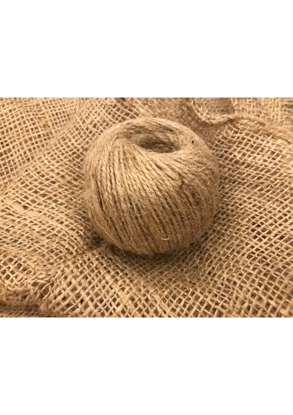 100 Gram Jüt Kırnap Iplik + 1 mt Doğal Telis Çuval Kumaşı Doğal Bez modelleri