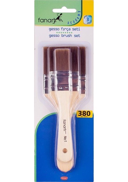 Academy Gesso Fırça Seti 3'lü