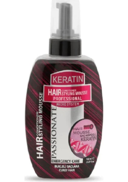 Bukleli Saçlar Için Keratin Saç Köpüğü 700 ml