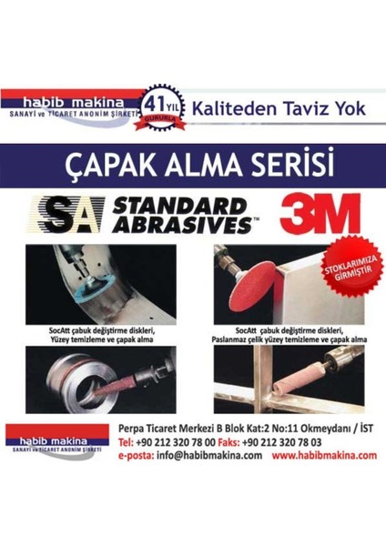 10'lu Standard Abrasives Pimli Kece Zımpara 51 x 51 mm A/O Orta Kum