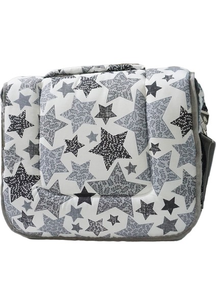 Portatif Bebek Yatağı ve Alt Açma Çantası Grey Stars
