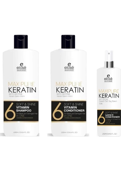 Maxıpure Keratin ve Biotin 3'lü Saç Bakım ve Onarım Seti