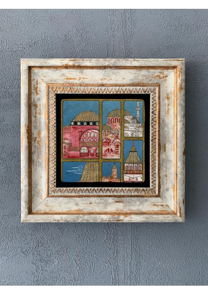 Decor Çerçeveli Taş Duvar Dekoru 20 x 20 cm CDD-40-006