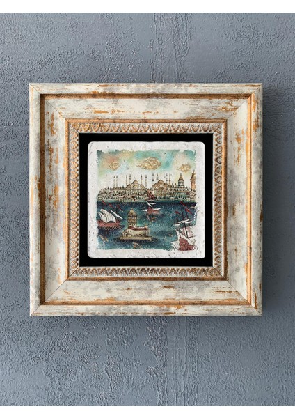 Decor Çerçeveli Taş Duvar Dekoru 20 x 20 cm CDD1-40-021