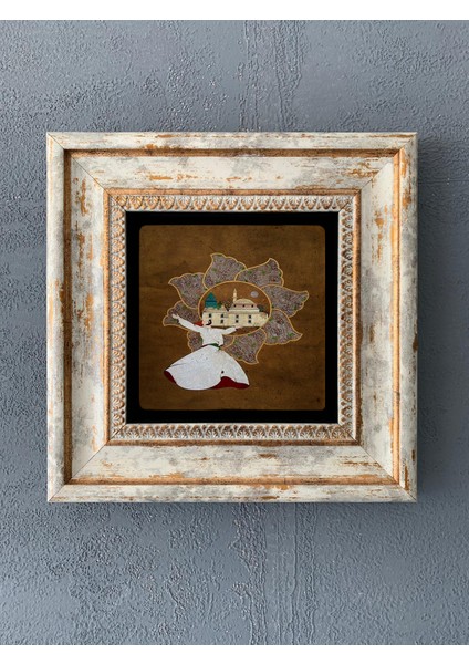 Decor Çerçeveli Taş Duvar Dekoru 20 x 20 cm CDD1-40-073