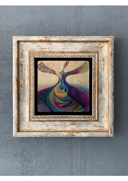 Decor Çerçeveli Taş Duvar Dekoru 20 x 20 cm CDD1-40-084