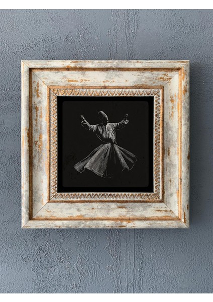 Decor Çerçeveli Taş Duvar Dekoru 20 x 20 cm CDD1-40-090