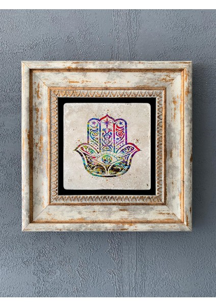 Decor Çerçeveli Taş Duvar Dekoru 20 x 20 cm CDD1-40-119